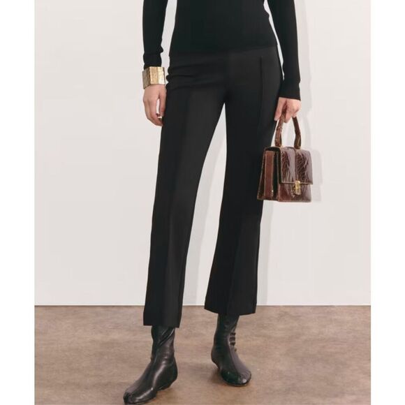 NWT Everlane Dream Pant Kick Flare Black Cropped Ankle-Length Size Medium
